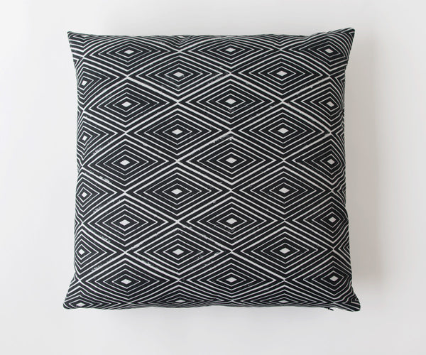 Diamond Print Pillow in Black