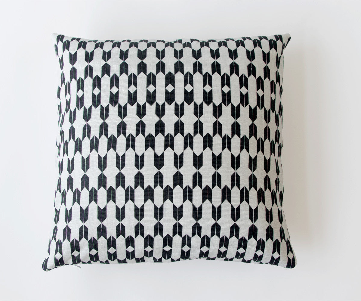 Endless Arrows Printed Pillow in Black