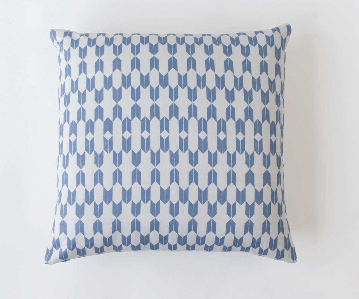 Endless Arrows Printed Pillow in Iris