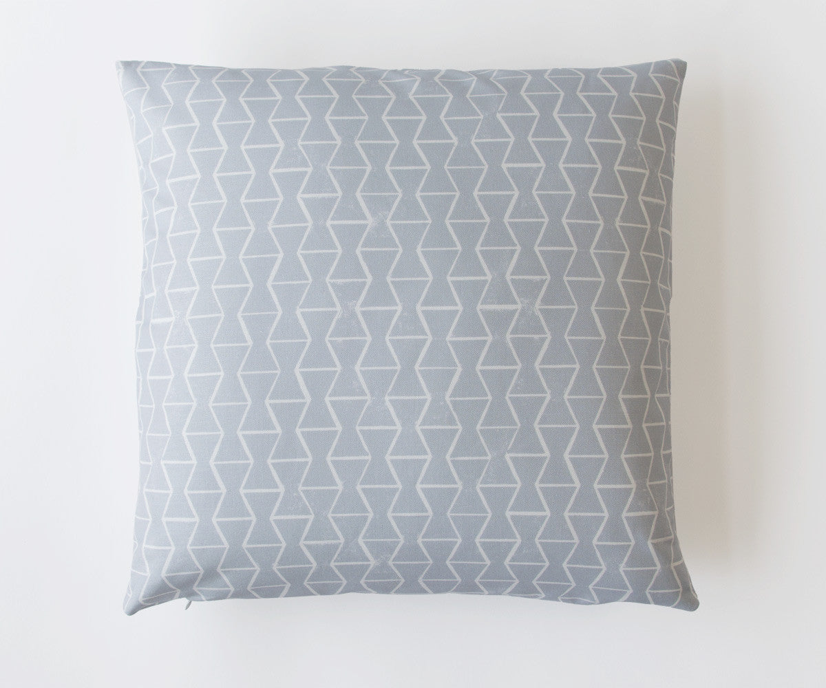 Hour Glass Print Pillow in Fog