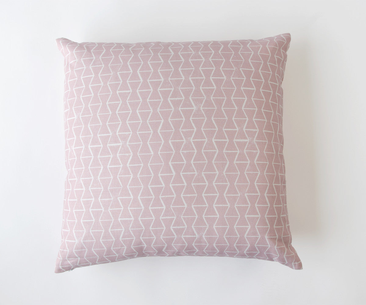 Hour Glass Print Pillow in Mauve