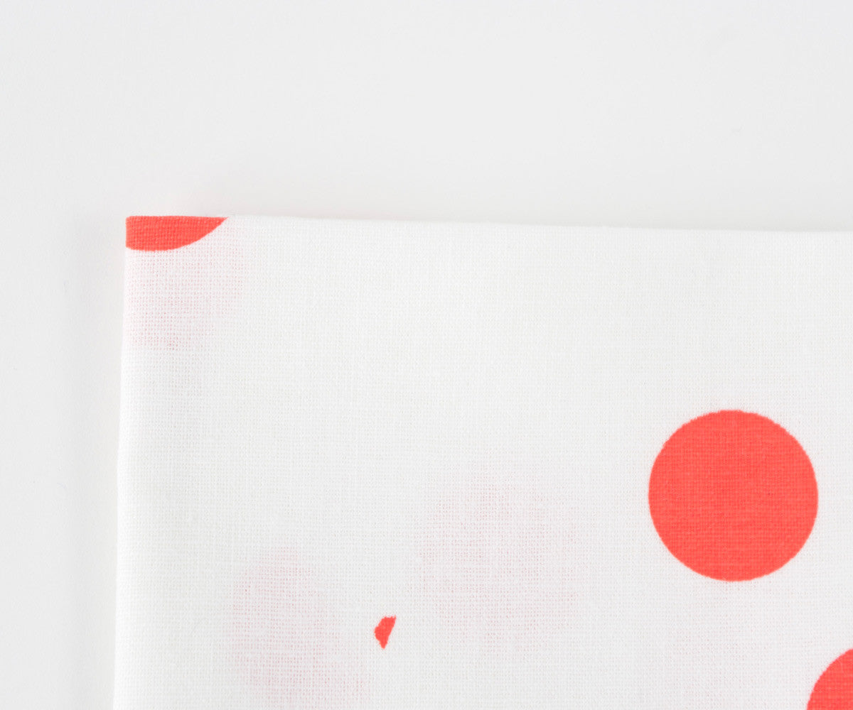 Confetti Drop Teal Towel in Coral Detail