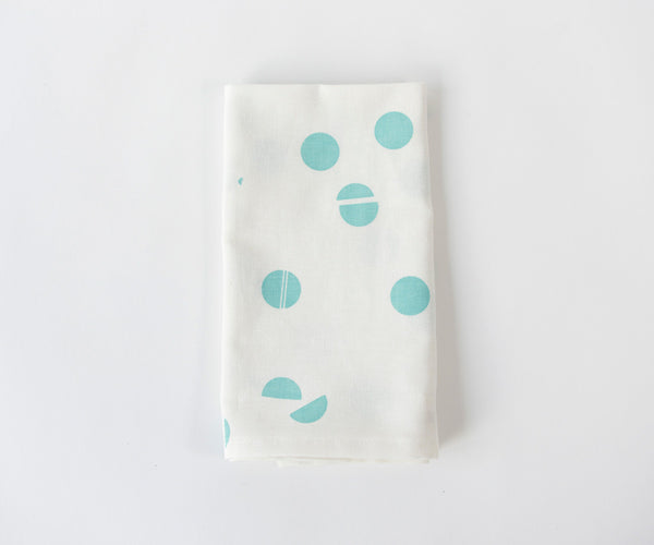 Confetti Drop Teal Towel in Mint